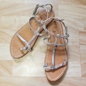 K. JACQUES - Snakeskin Sandals - 38/8